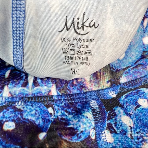 Mika Yoga Wear Women’s Medium/Large High Rise Stretch Legging Jellyfish Print - Picture 7 of 10
